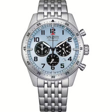 Orologio Vagary By Citizen Uomo Acciaio Quadr. Celeste Cronografo _IV2-117-71