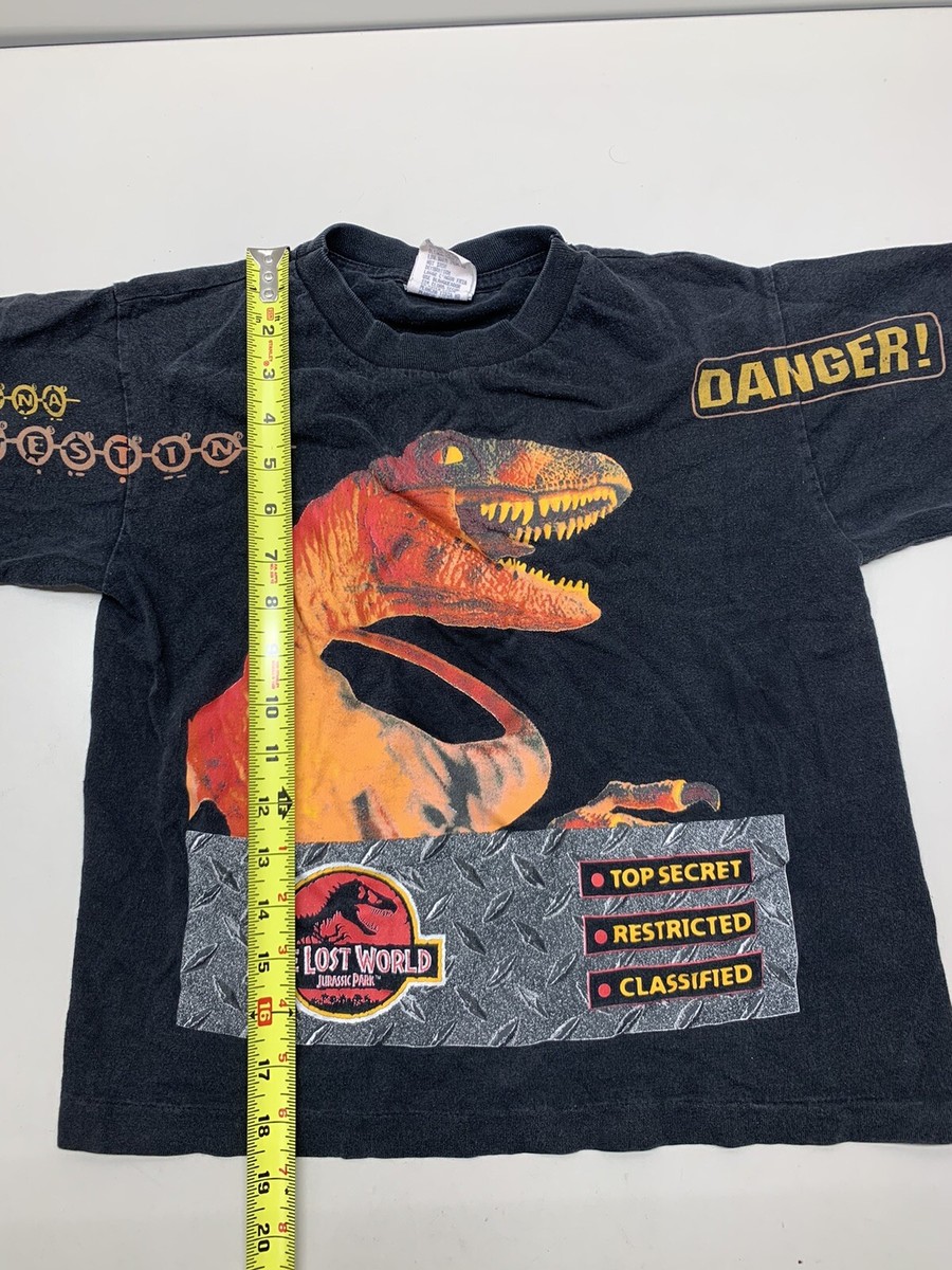 Vintage 1997 Jurassic Park The Lost World Youth Kids Shirt Medium