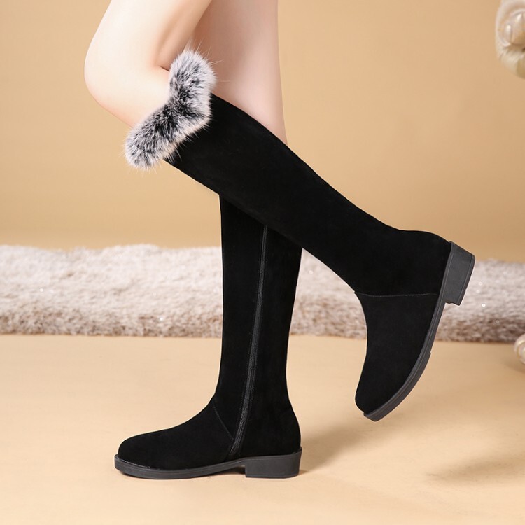 Faux Fur Lined Knee High Snow Boots Womens Womens Warm Faux Fur