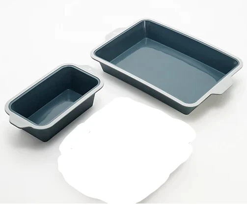 Cook's Essentials 2-Piece Silicone Bakeware Set, K55184 - Gray/Blue