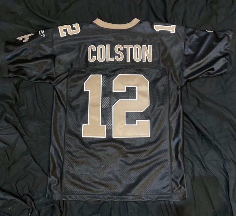 Authentic Reebok Marques Colston New Orleans On Field Jersey (Size 50)