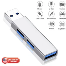 High Speed Aluminum 3 Port USB 3.0 Multi HUB Splitter Desktop PC Laptop Adapter