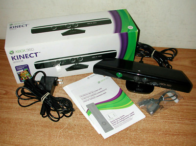MICROSOFT XBOX 360 KINECT SENSOR BAR MODEL 1414 WITH CORDS AND BOX