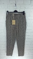 Designer Africa Tapered Trousers In Black/cream Sz 8 Uk Designer Africa Tapered Trousers In Black/cream Sz 8 Uk