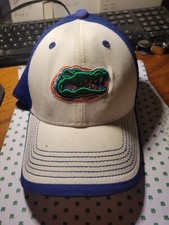 New Era Florida Gators Youth Kids White Front Embroidered Gator Blue Mesh...