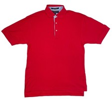 Tommy Hilfiger Polo Mens S Red Short Sleeve 3-Button Collared Golf Shirt