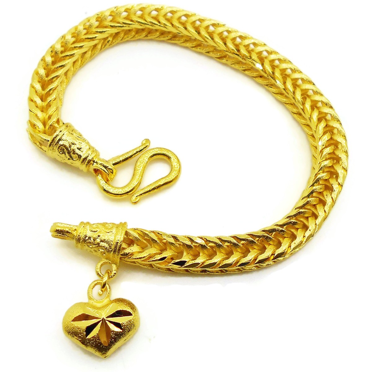 Braid Gorgeous 22K 23K 24K Thai Baht Style Yellow Gold GP Bracelet
