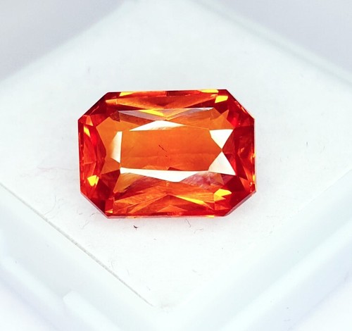 Piedra preciosa suelta zafiro naranja natural de 6,72 quilates calidad A+ - Imagen 10 de 10