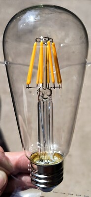 Case 50 LED E27 Edison Filament Bulb Light ST64 Vintage Lamp Making 8W Steampunk