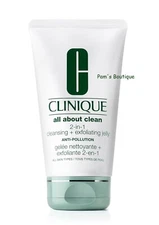 CLINIQUE All About Clean 2-in-1 Cleansing +Exfoliating JELLY (5oz/150mL) FULL SZ