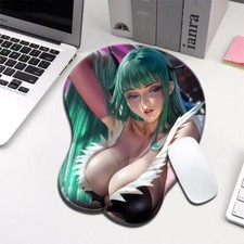 3D Anime Mouse Pads Silicone Breast Mousepad Soft Wrist Rest Cartoon Mouse Pad B