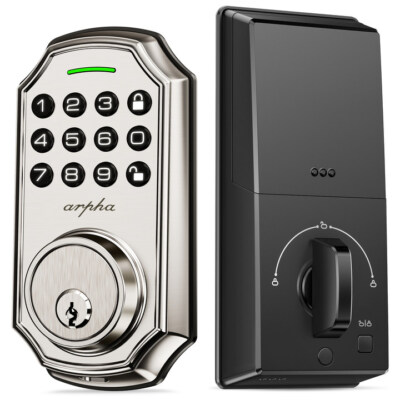 ARPHA Smart Front Door Lock Set 100Code Electronic Keypad Deadbolt Keyless Entry