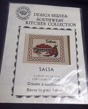 Western Imports Cross Stitch Pattern Chart Southwest Kitchen Collection " Salsa
