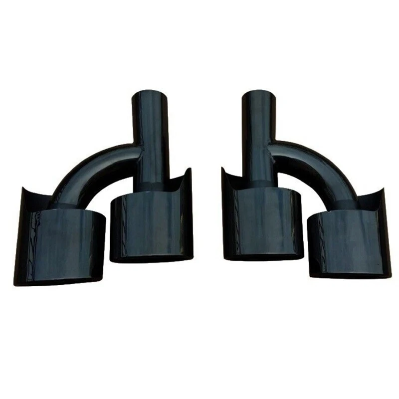 Pair For Mercedes Benz W212 C180 C200 Update C63 Car Exhaust Tips Tail Pipes — 第 2/4 张图片