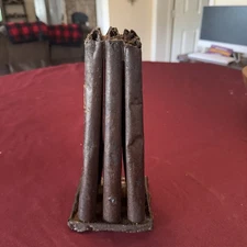 Vintage Tin Candlestick Wax Mold 9 Tube Hole Tall Taper Candle Making Primitive
