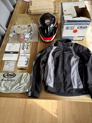 2 Helmet Arai Ducati Corse Vector Drudi Small Alpinestar M Jacket Drystar AMOK 
