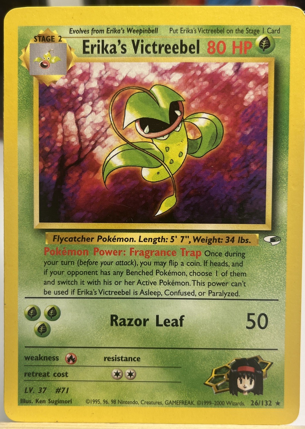 Erika's Victreebel 26/132 Gym Heroes Rare Pokemon Card NM 🔥