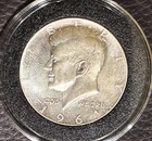 1964 50C Kennedy Half Dollar - silver - excellent condition -- encased