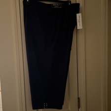 ALFRED DUNNER CLASSIC FIT CAPRI~TRADITIONAL FIT~COMFORT WAIST~SIZE 20W~BLUE~NWT!