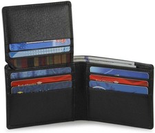 RFID Mens Bifold Wallet with ID Flap