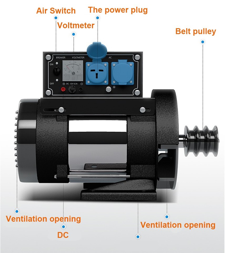 5KW Generator Diesel engine Drive Generators Synchronous Alternator ...