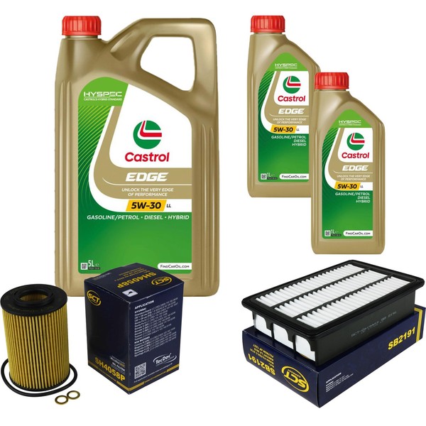 SCT Inspektionspaket 7L Castrol 5W-30 FüR Hyundai Santa Fé II 2.2 Crdi 4X4-image