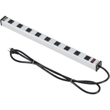 25" 9 Outlet Aluminum Power Strip with 6-ft Cord ETL/cETL