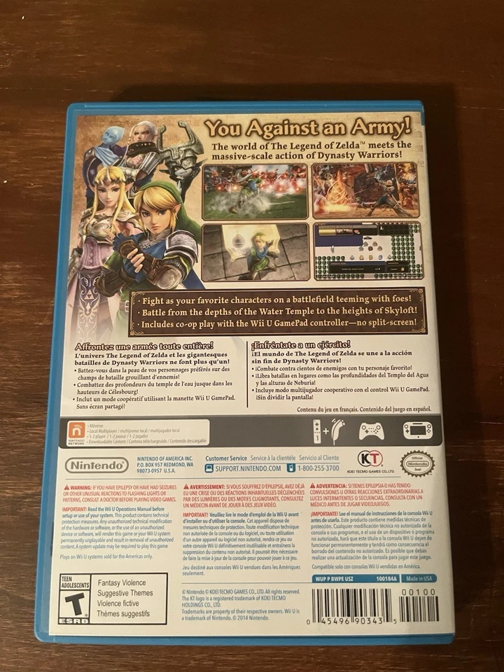 Hyrule Warriors (Wii U, 2014) Complete In Box (CIB) - Mint Condition 📀 - Tested - Image 2 of 4