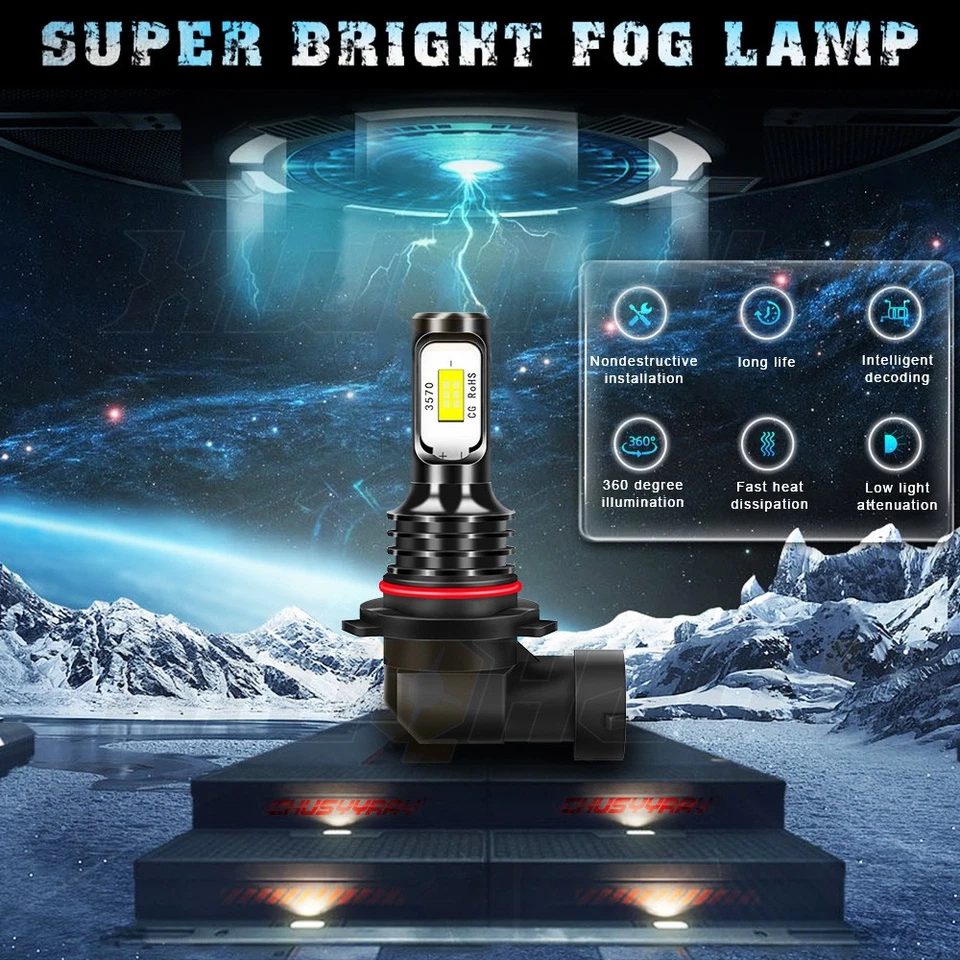 For Cadillac STS Base Sedan 4-Door 2006-2011 LED Headlight Hi/Lo Fog Light Bulbs - Изображение 2 из 4