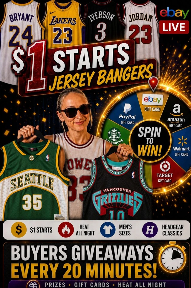 💥$1 Starts 🤑 JERSEY BANGERS!💥 GIVEAWAYS ALL NIGHT!