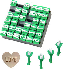 DIY Craft Alphabet and Number Stamps Set, 1/2" Uppercase Letters, Numbers - P...