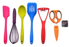 COLOURWORKS 5 PIECE UTENSIL SET & SCISSOR SET