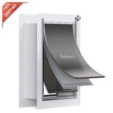 Elegant 3-Flap Dog  Cat Door   Weatherproof with Steel Frame  Aluminum Lock