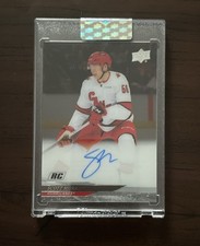 Scott Morrow 2024-25 Upper Deck Clear Cut Rookie RC Auto - Hurricanes