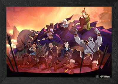 Vox Machina mit Drache gerahmtes Wandbild Poster Leinwanddruck Bild