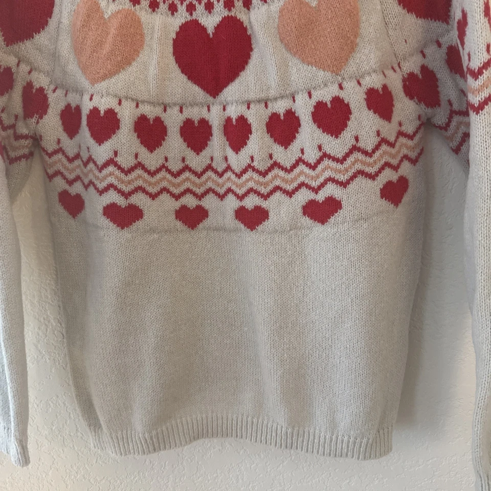 Suéter Fair Isle Talla M Patrón Corazón, Pullover. Estado sin usar. Foto 3 de 4