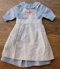 ORIGINAL ANTIQUE DOLLS 2 PIECE NURSES UNIFORM MEDIUM SIZE.
