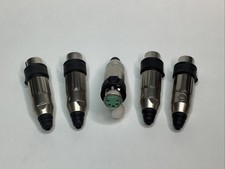 Switchcraft 5-Pin XLR Female Lot Of 5 Silver Pins / Nickel Metal Used