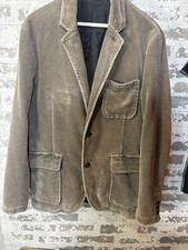 VTG Lined Gap Men's Brown Corduroy Blazer sports coat Jacket Size S