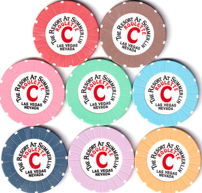 The Resort at Summerlin (8 Roulette Casino Chips) ''C'' Las Vegas Nevada Set