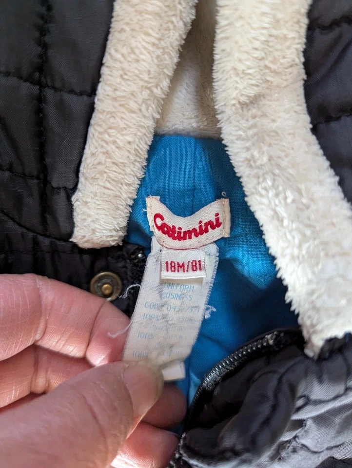 Traje de nieve para bebé Catimini Pilote Noir Profond "Parade au clair de lune" 18M 81 Cm Foto 3 de 4