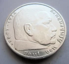 (581) WWII German 2 Mark  - 1937 A -  SILVER -  COIN - BIG SWASTIKA