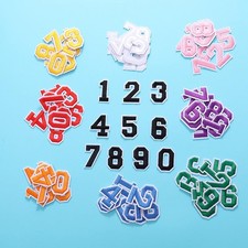 Clothing Badge Cloth Stickers Iron On Patches 0-9 Number Patcheshandmade +