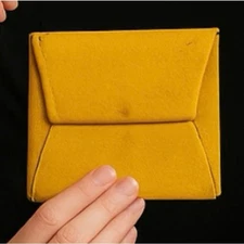 Hermès Vintage Yellow Leather Envelope Card Holder Wallet