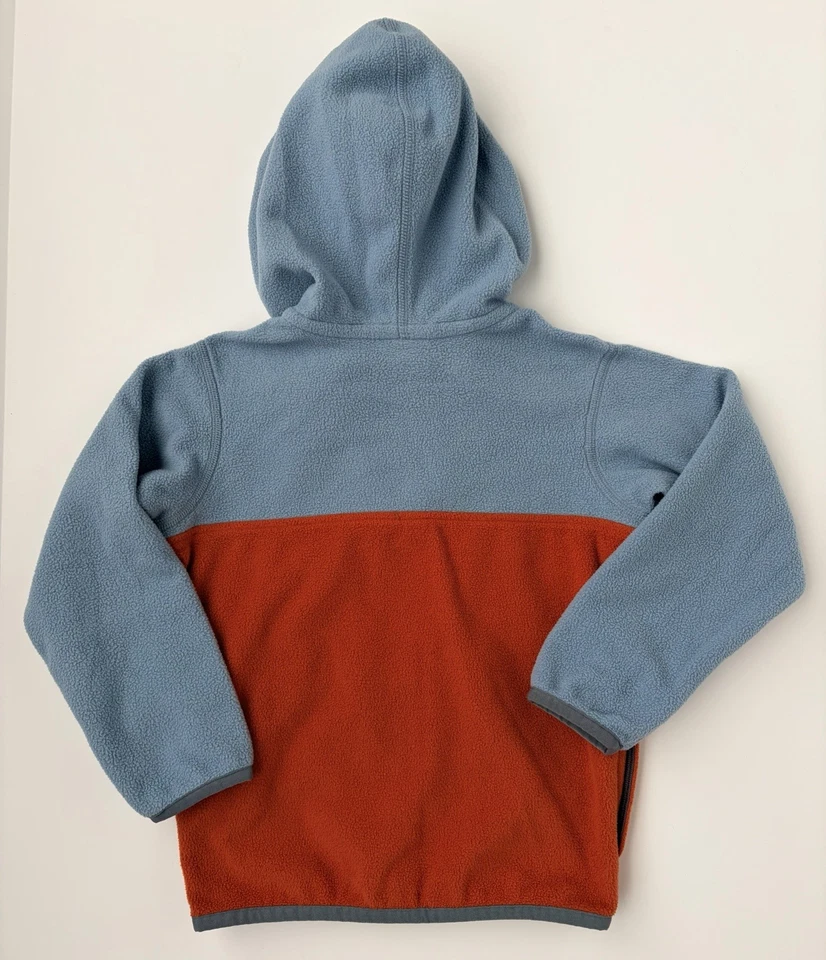 Chaqueta polar Patagonia Micro D Snap-T niños pequeños 3T azul y naranja cremallera completa Foto 3 de 4