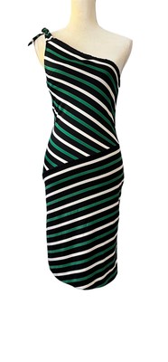 ESPIRIT Multicolor Striped One shoulder Sleeveless Sheath Dress Shelf Bra  XS