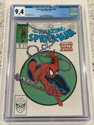 Amazing Spider-Man #301 CGC 9.4 White Pages 1988 Todd McFarlane classic cover
