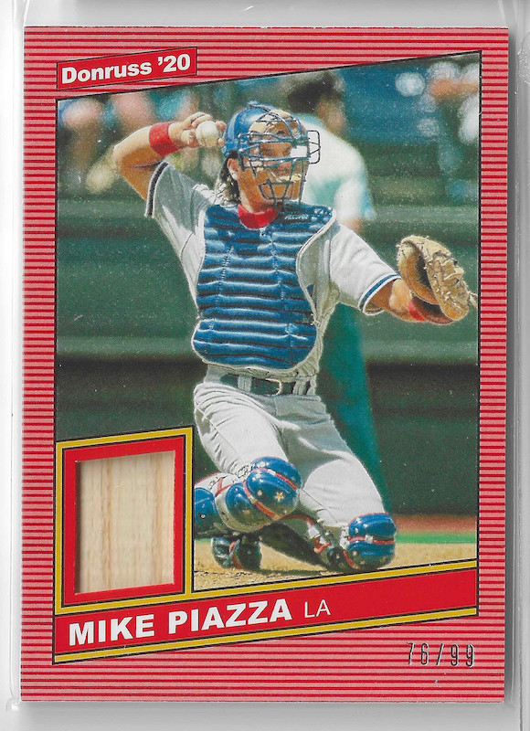 Mike Piazza 2020 Donruss Retro Materials Bat Relic #86M-MP /99 LAD