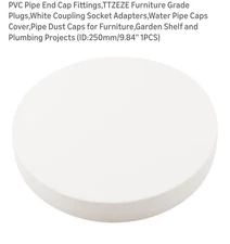 PVC Pipe End Cap Fittings, Furniture Grade Plugs, Coupling Socket, Garden Shelf.