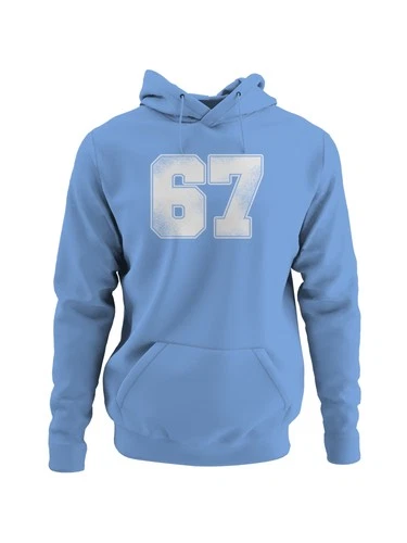 Retro Style Number 67 Design Men's Hoodie - product listing photo
